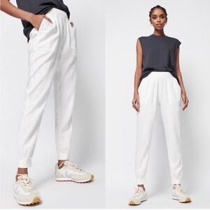 Faherty Arlie Jogger White Tencel Linen Size Small